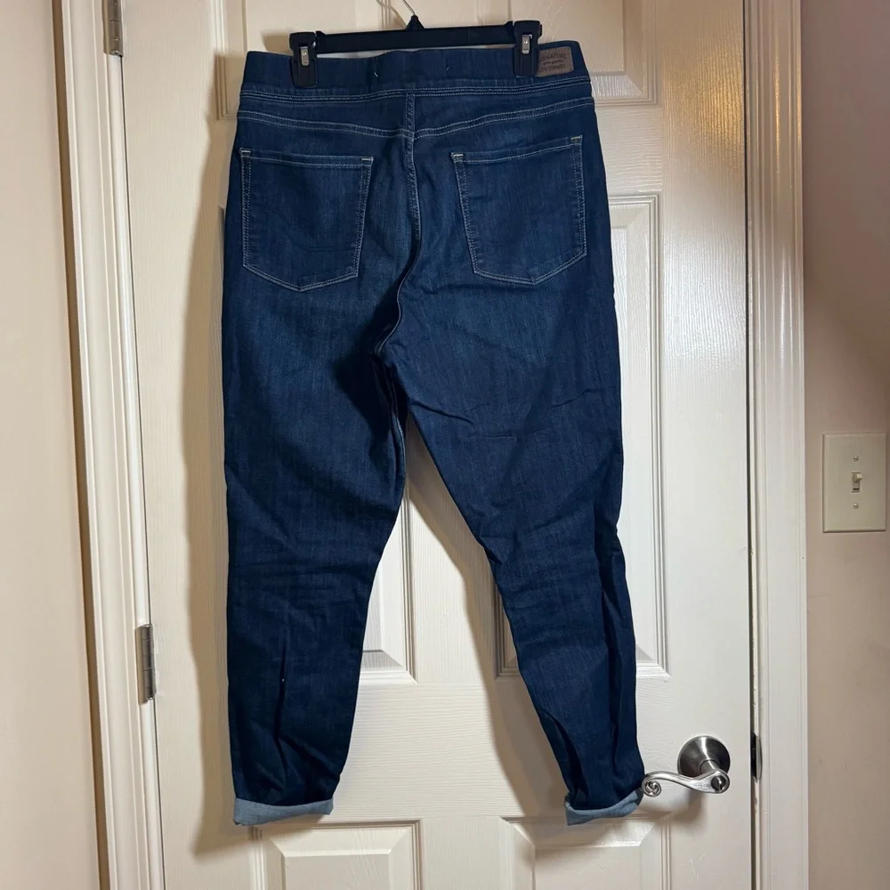 Signature by Levi Strauss Dark Blue Boyfriend Jeans - Picture 4 of 7